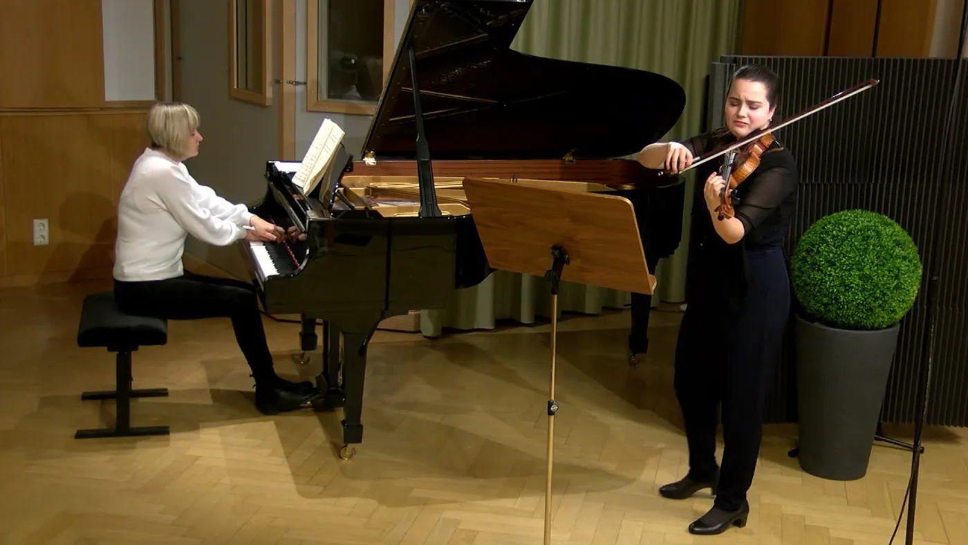 E. Grieg violin sonata in c-minor Op. 45 first mvt. - by Clara Heise and Dariya Hrynkiv